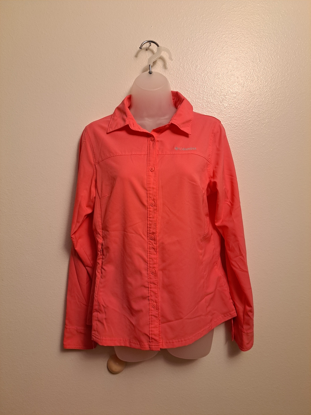 Columbia Coral "Meadowgate" Omni-shade Vented Hiking&outdoor Long Sleeve Shirt